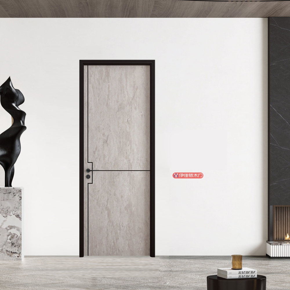 2021伊佳特木門YJT-L01+鈦金黑-膚啞黑+幻影彩巖2