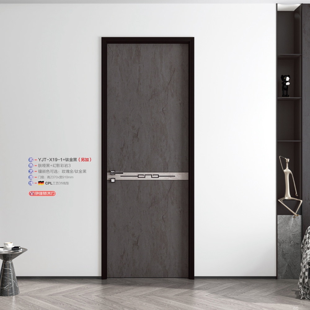 2021伊佳特木門YJT-X19-1+鈦金黑(另加)膚啞黑+幻影彩巖3